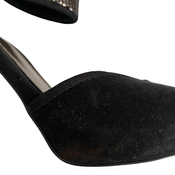 ZARA Metallic Detailed Faux Suede Heeled Sandal - Picture 5 of 8